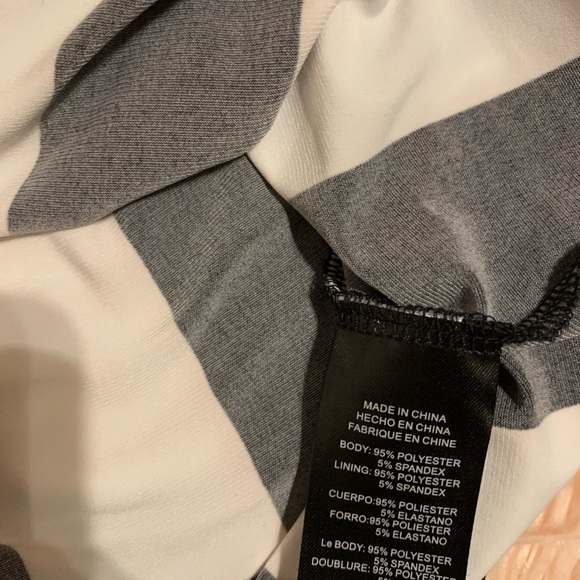 Blk & White 2B Bebe Crop Top - Picture 3 of 3